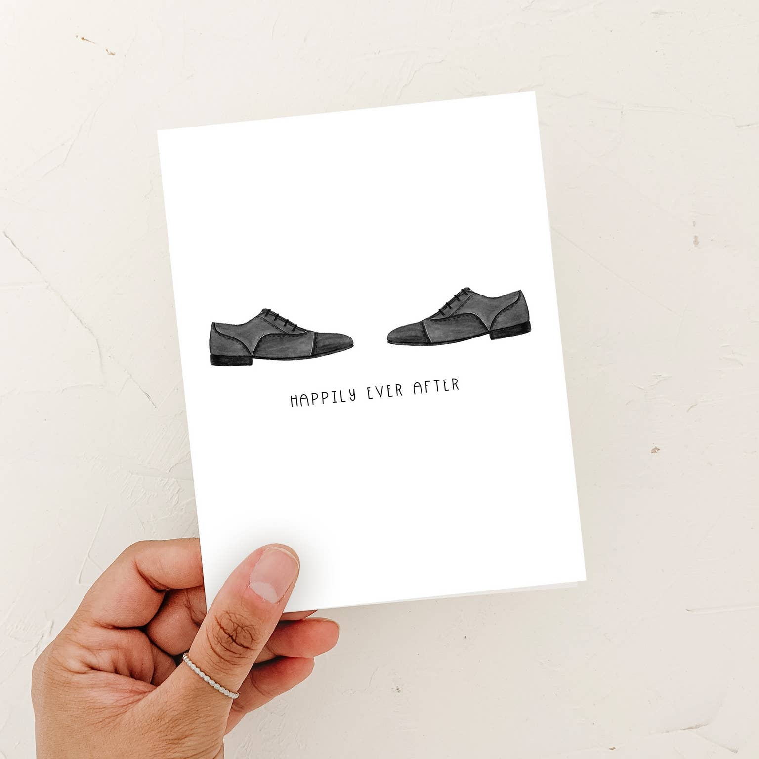 Almeida Illustrations – postal de casamento por atacado – Happy Ever After Mr + Mr Newlywed Gay Cartão de Felicitações LGBTQ+4