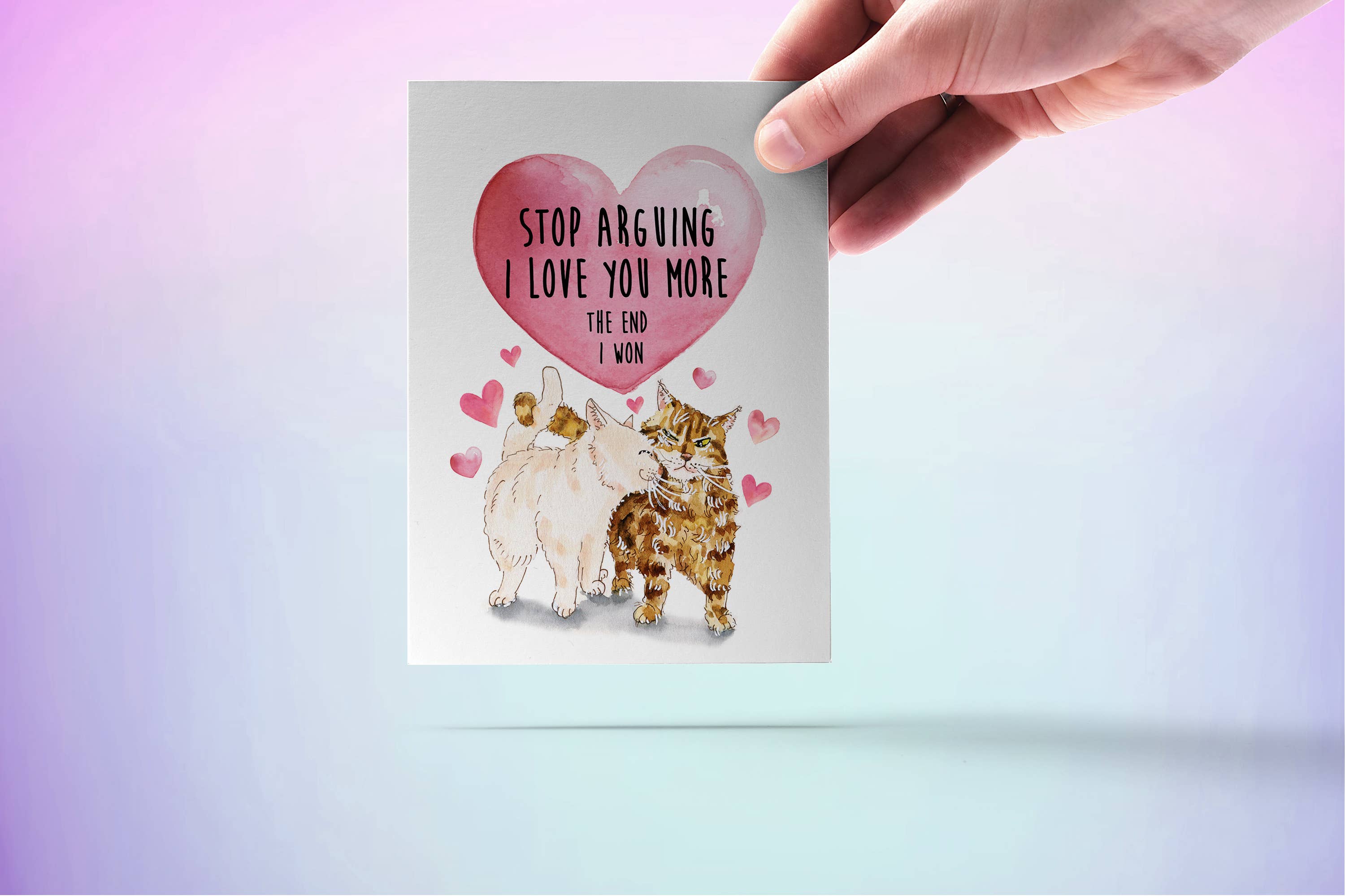 Liyana Studio - Vendita all'ingrosso Biglietti di auguri per anniversario - Love Argent Cats — Biglietto di anniversario divertente2