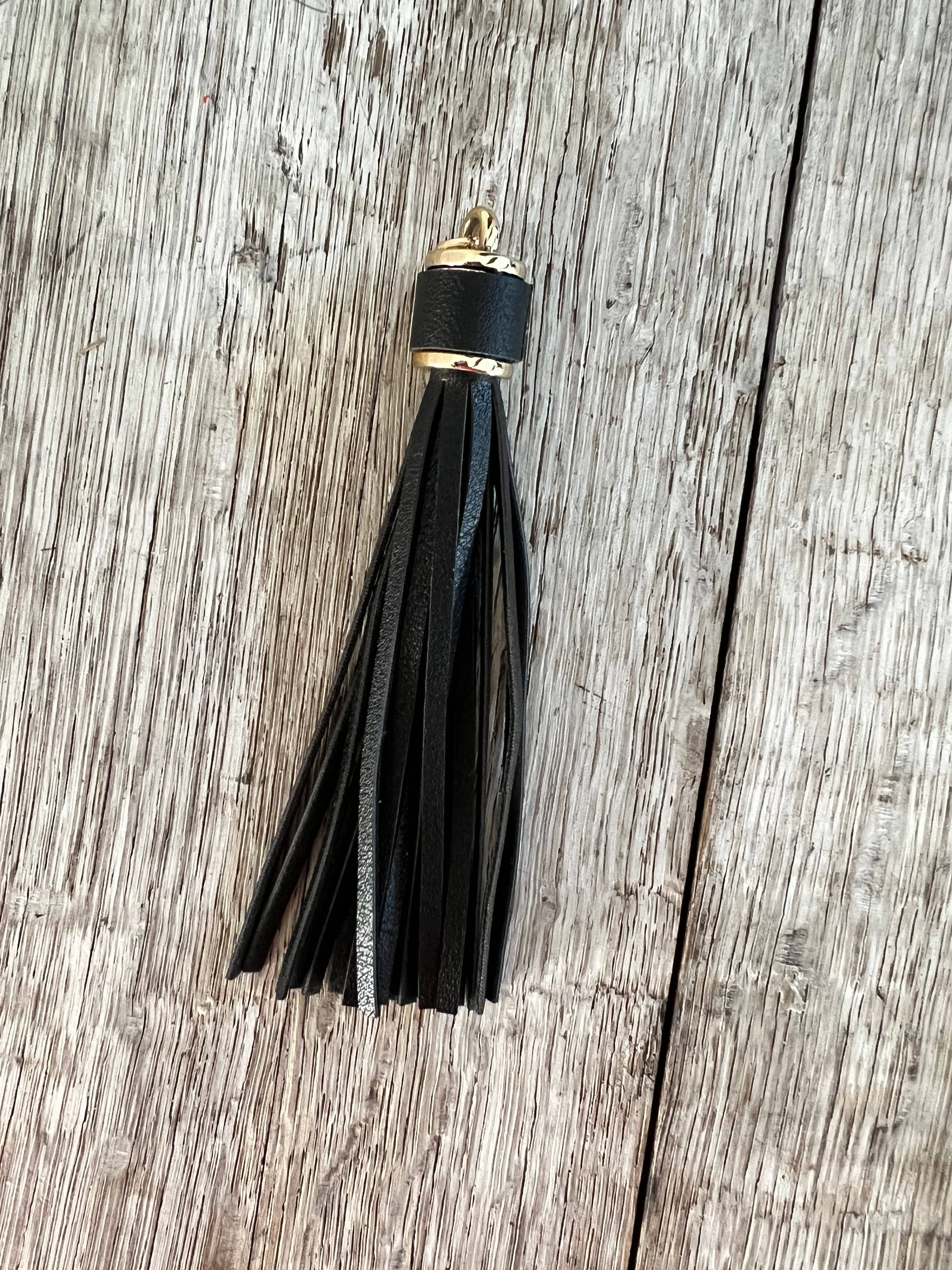 KW Custom Creations - Wholesale Tassel Earrings - 4” Faux Leather Tassel2