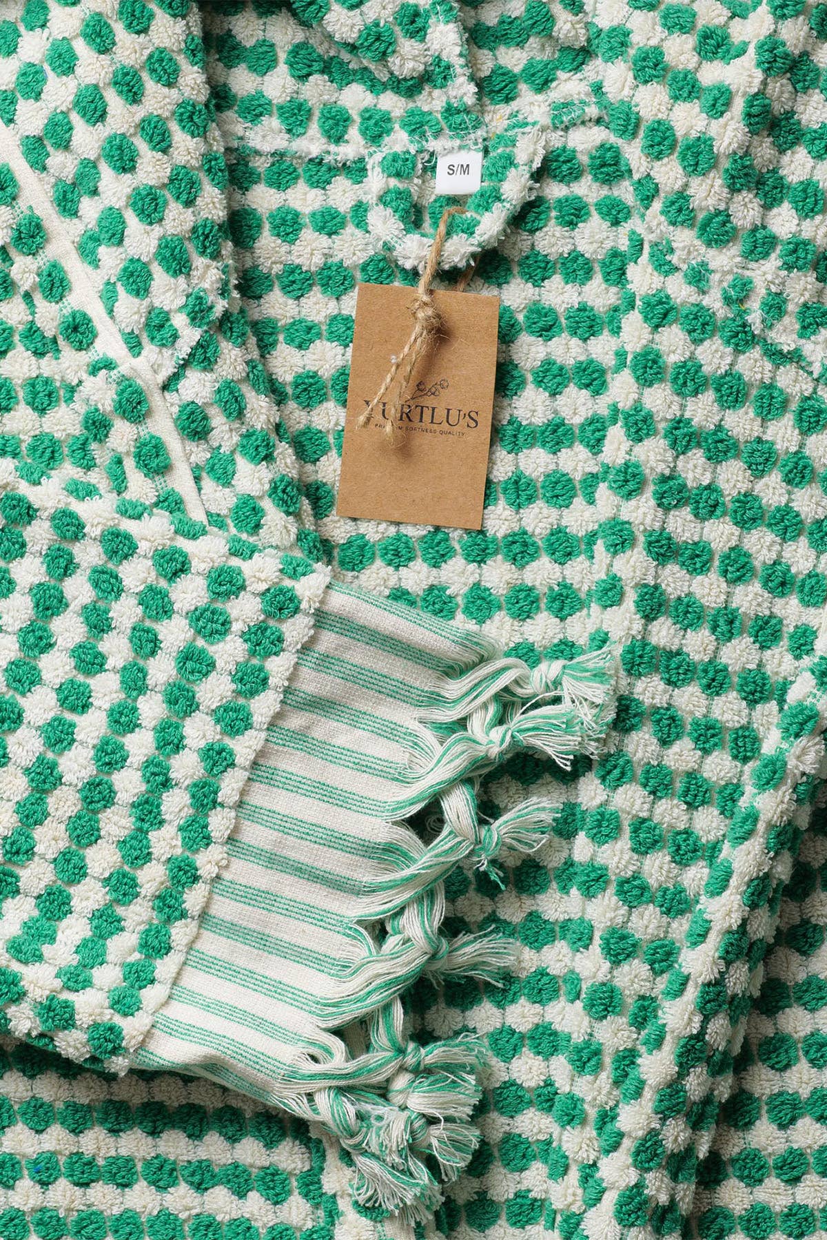 YURTLUS - Wholesale Robe - Women's - Unique 100% Cotton Pockets Bathrobe, Bubble Handwoven Robe87