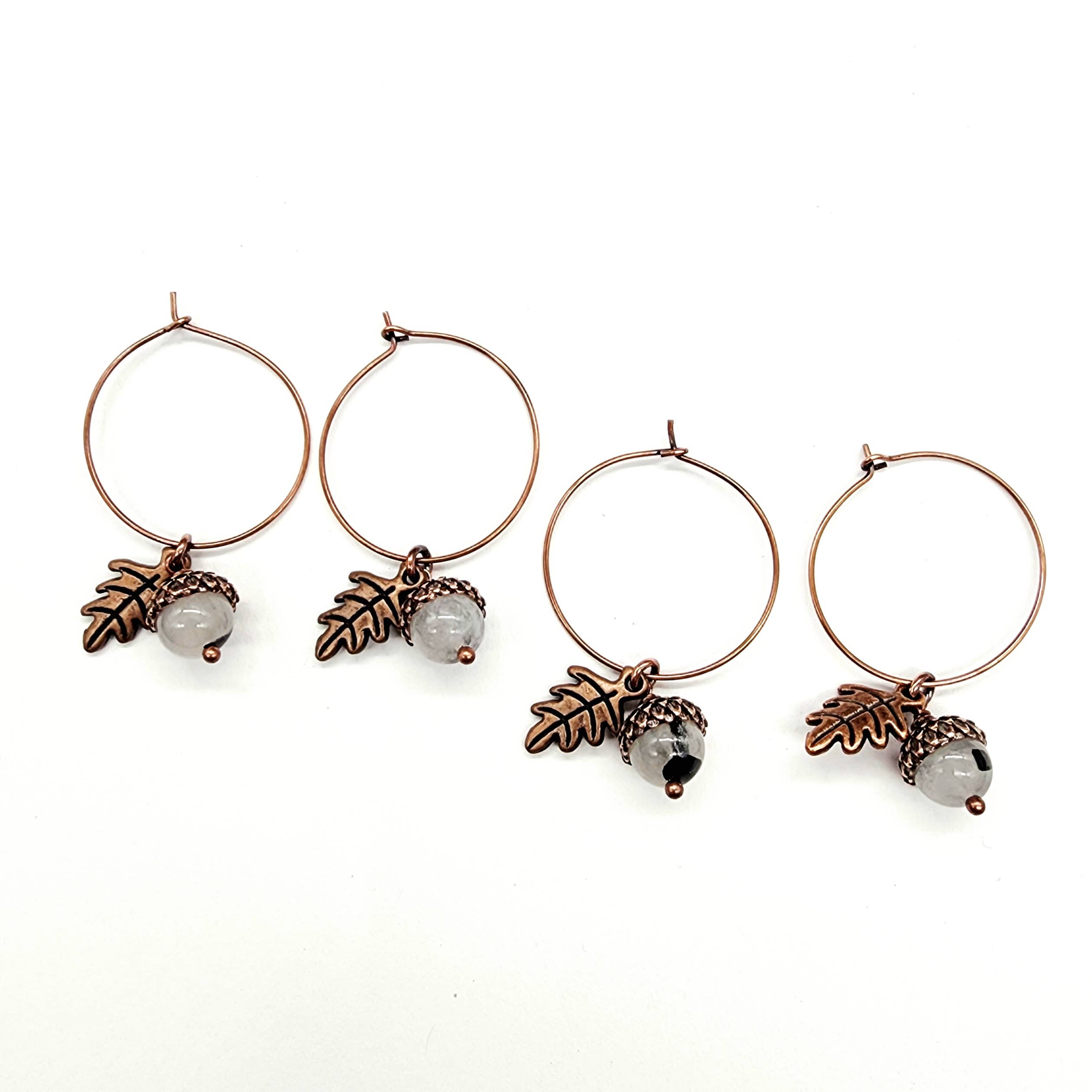 MergingMetals - Wholesale Dangle Earrings - Gemstone Acorn Earrings 26