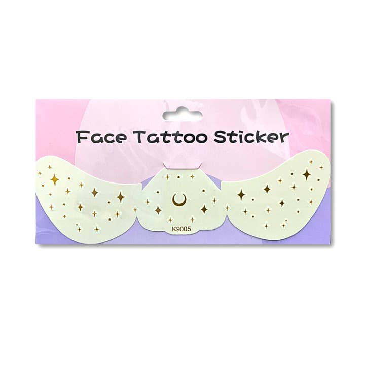 Gold Starry Night Face Freckles (Each) for wholesale by Plush Appeal LLC