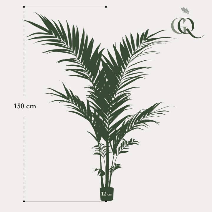 Oasis of Life - Wholesale Artificial plant - Artificial Kentia Palm – 150cm – Tropical Artificial Palm with Large Fronds – Deceptively Realistic & Maintenance-Free – Decorative Artificial Tree for Home & Office2