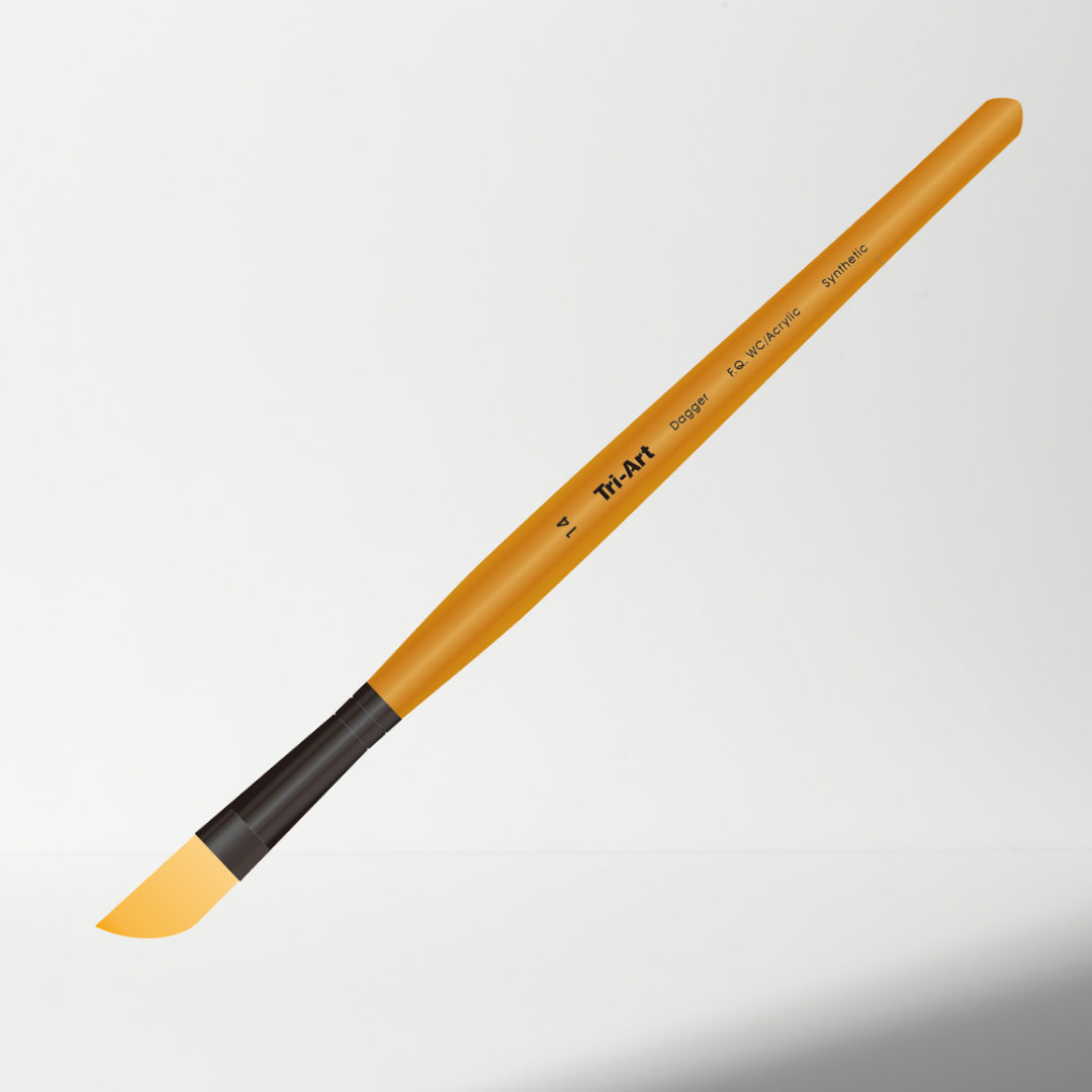 Tri-Art Mfg. - Wholesale Paint/wax brush - Tri-Art Artist Brushes - Short Synthetic - WC/Acryl - Dagger3