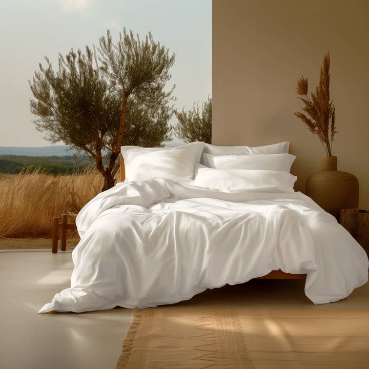 Sleep & Beyond - Vendita all'ingrosso Copripiumini - Set copripiumino in rasatello 300TC 100% cotone biologico