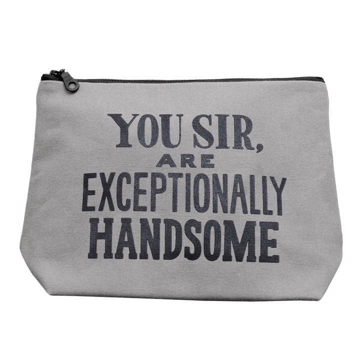 Alphabet Bags – wholesale Toiletry bag – men's – Exceptionally Handsome - Grey Wash Bag4