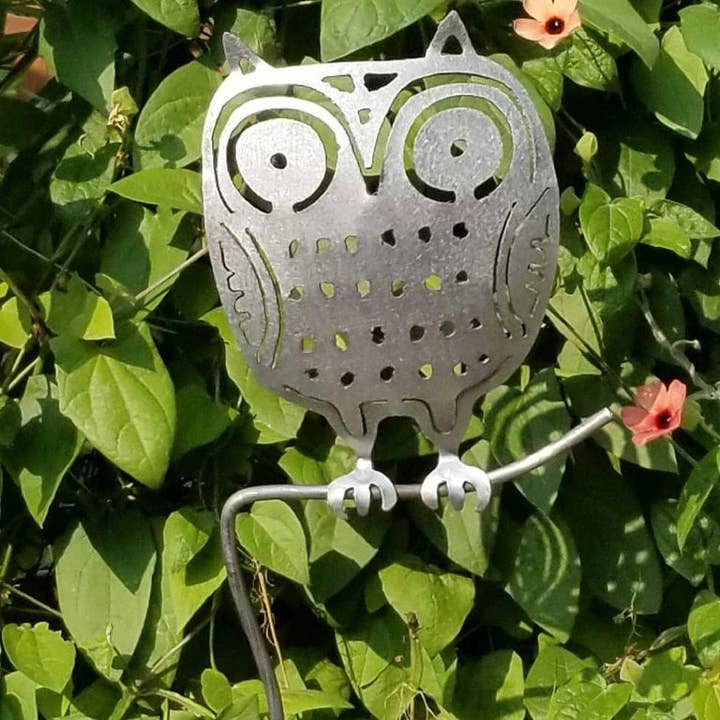 Owl Metal Garden Stake for wholesale by Designs by Dieter, LLC