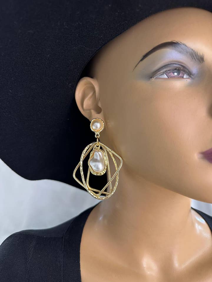 boucles d'oreilles géométriques pour la vente par BUBU BY TEKIN SHOP