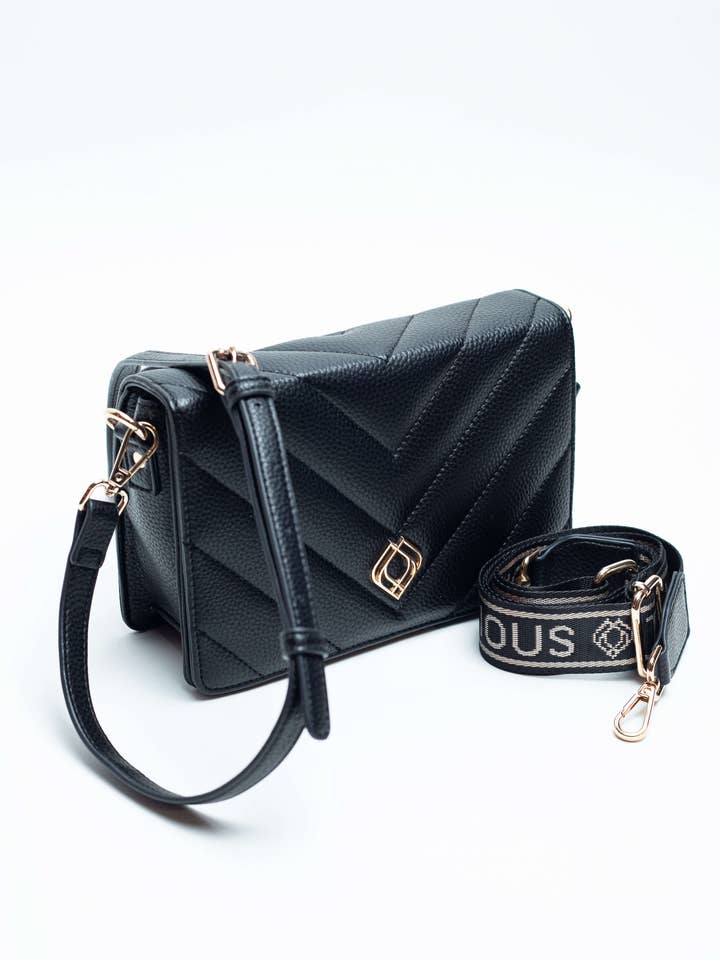 Clutch Diva Corn Leather Black for wholesale by Trashious