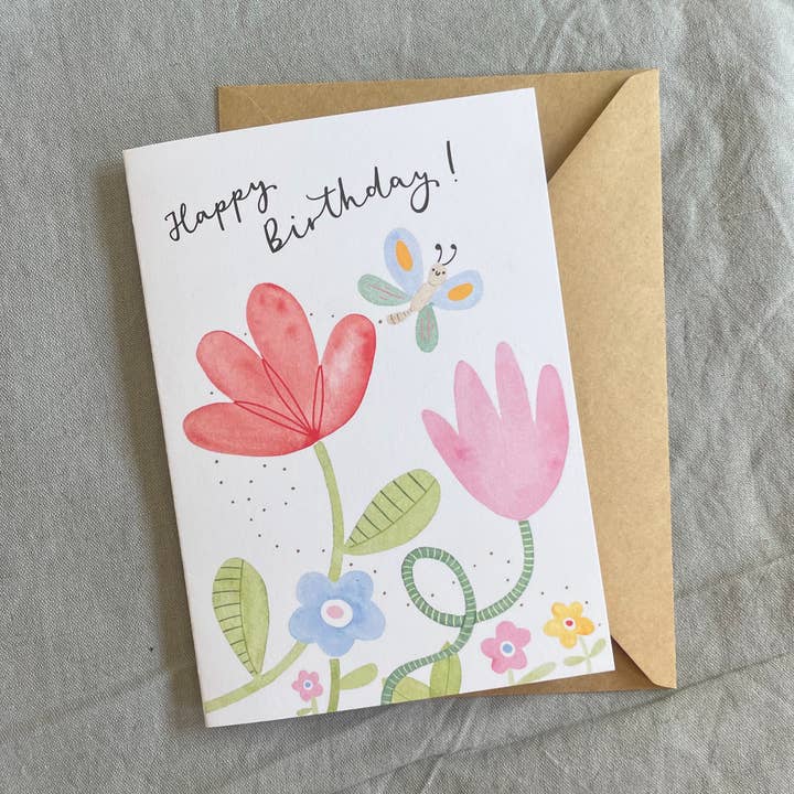 Tarjeta de cumpleaños 'Feliz cumpleaños' DIN A6 + sobre para venta al por mayor de Hannahs Firlefanz