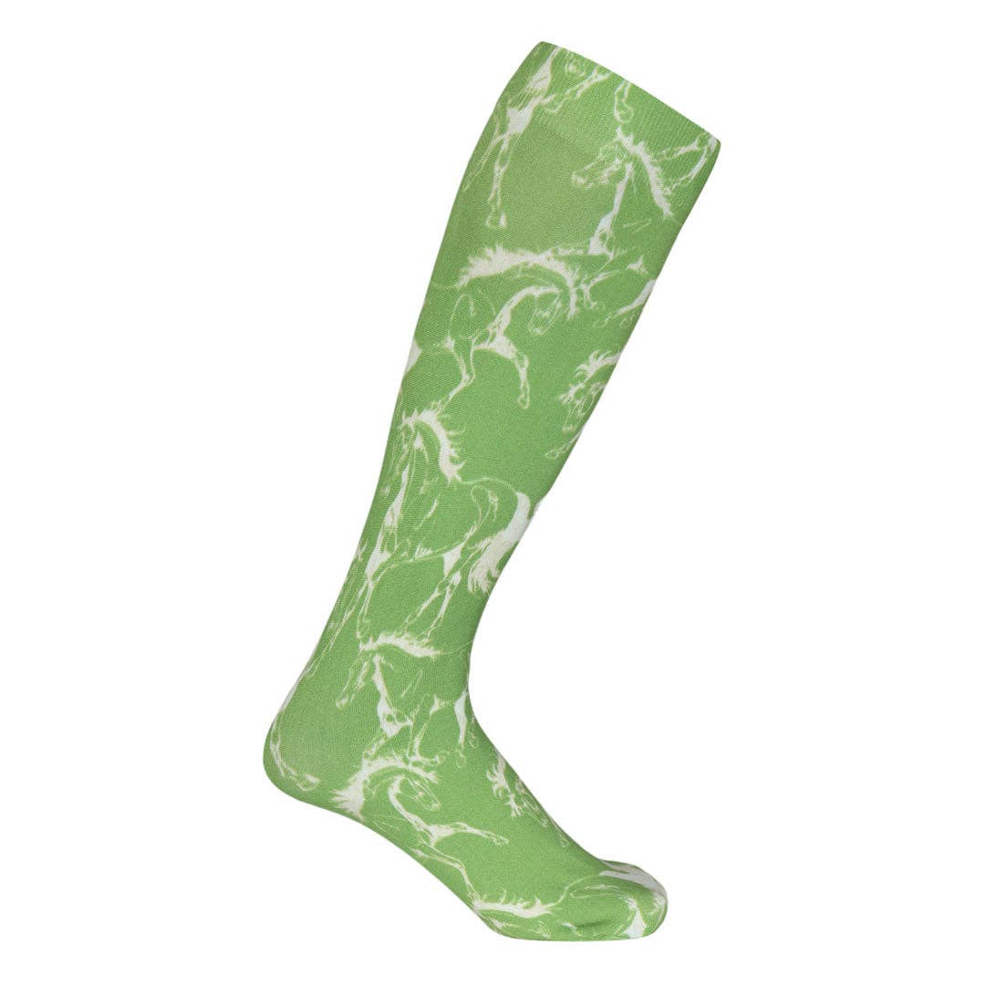 Black AWST Int'l Lila Linear Horse Socks for wholesale on Faire4