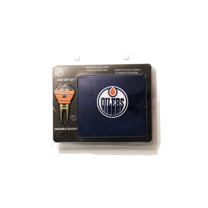Edmonton Oilers 2 Piece Golf Gift Set for wholesale by CaddyPro Golf Products Ltd.