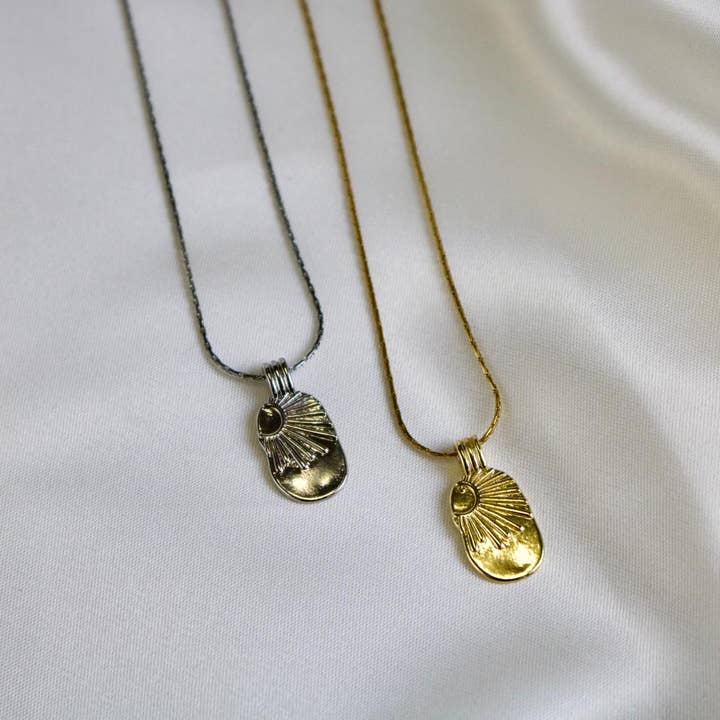 Soleil // Sun Pendant Necklace for wholesale by TISH jewelry