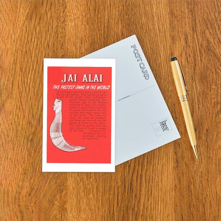 Found Image Press - Wholesale Postcard - Postcard OL-247 Jai Alai Poster1
