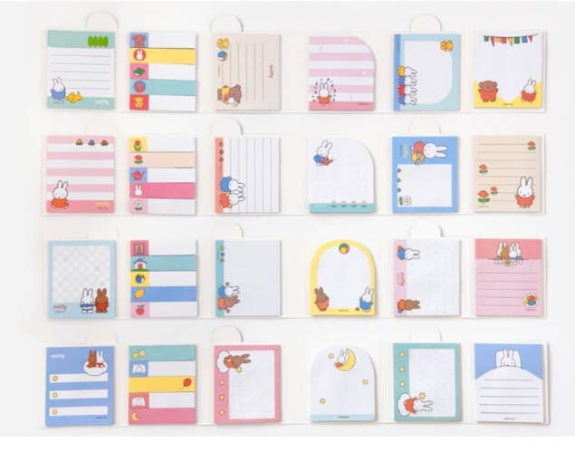 K-Wonderland - Wholesale Sticky Notes - Miffy 6-Section Sticky Memo Pad Set5