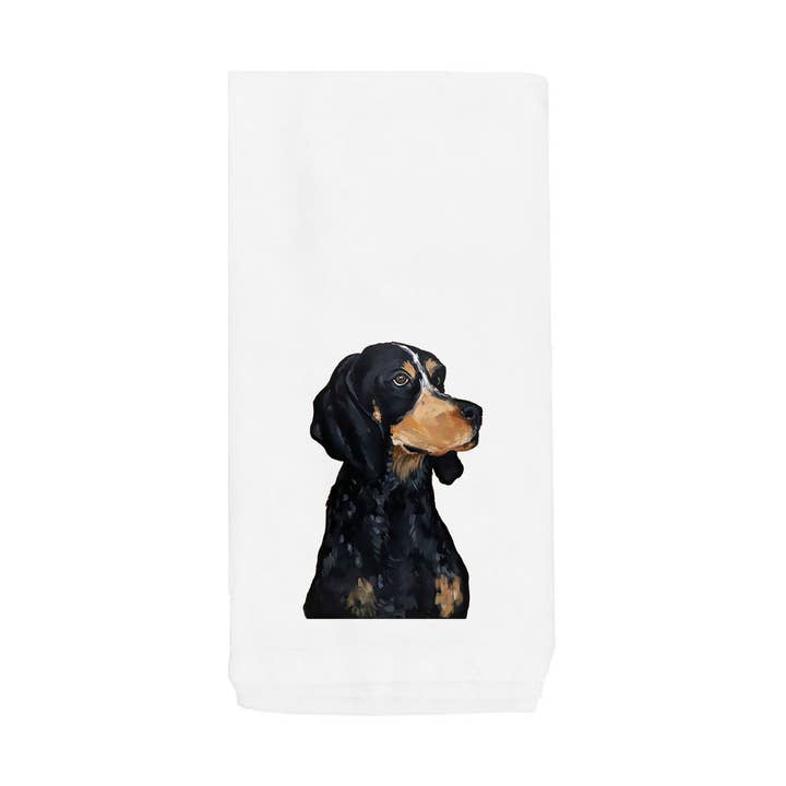 Mads Studio & Co. - Wholesale Tea Towel - Bluetick Coonhound Tea Towel