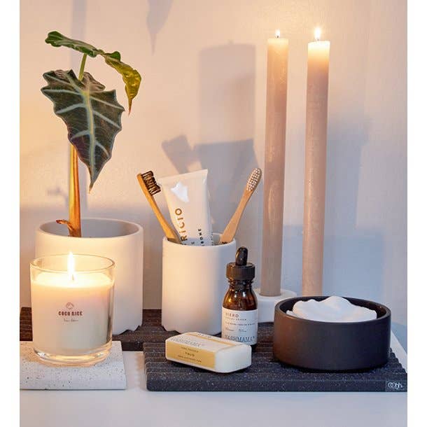 Lübech Living - Wholesale Decorative tray - Small Wave Tile, Light Brown.2