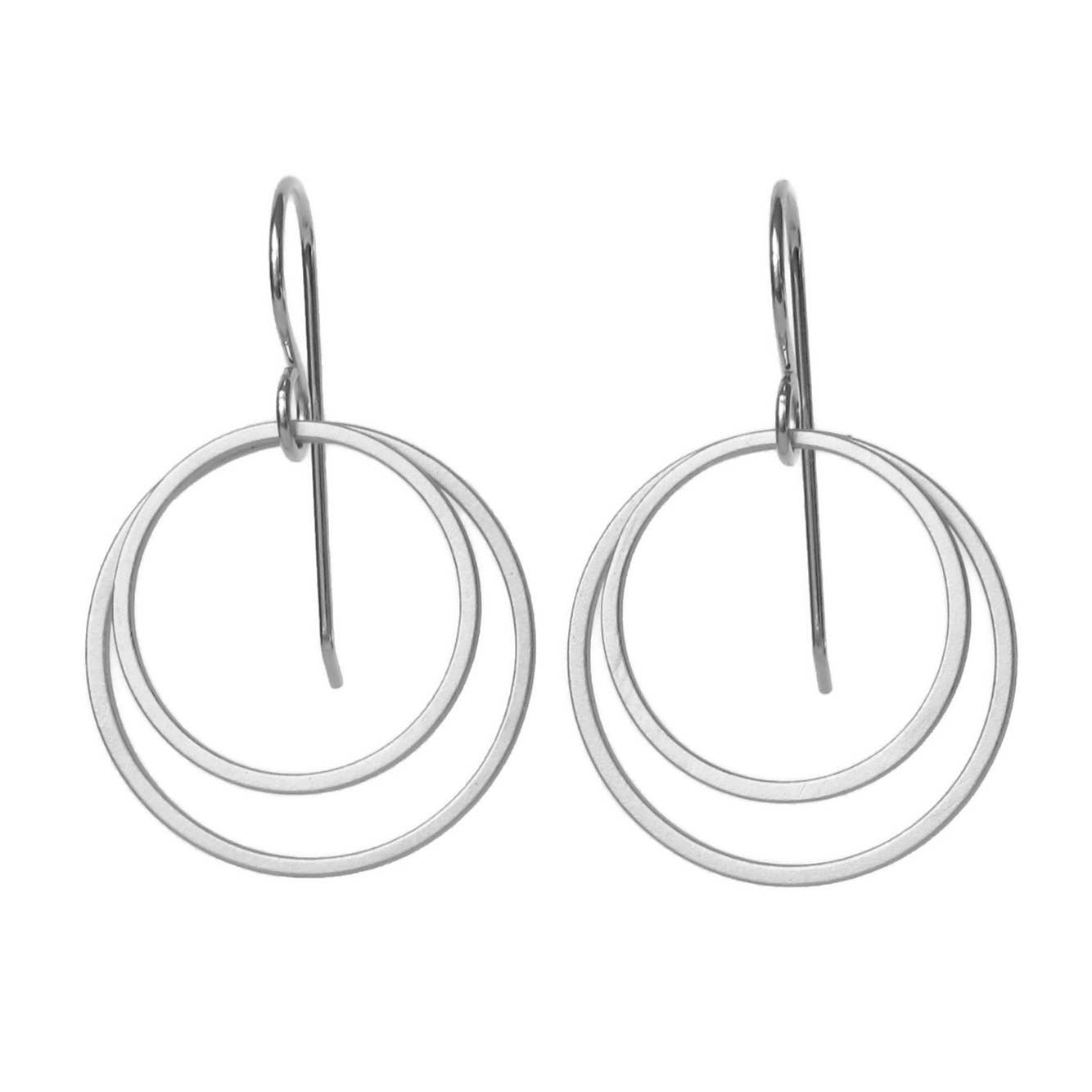 Stowaway Jewelry - Wholesale Dangle Earrings - Double Circle Earrings0