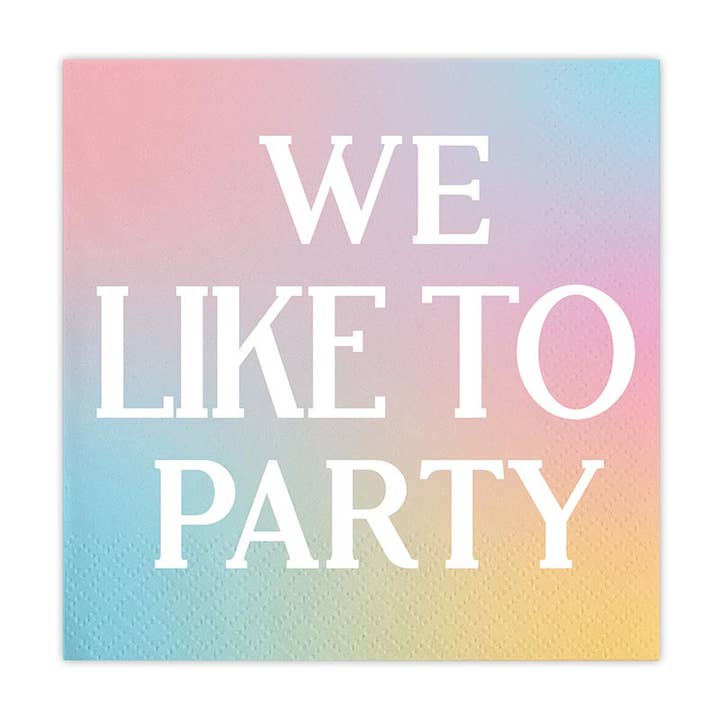 Beverage Napkins - We Like To Party for wholesale by Slant Collections by Creative Brands