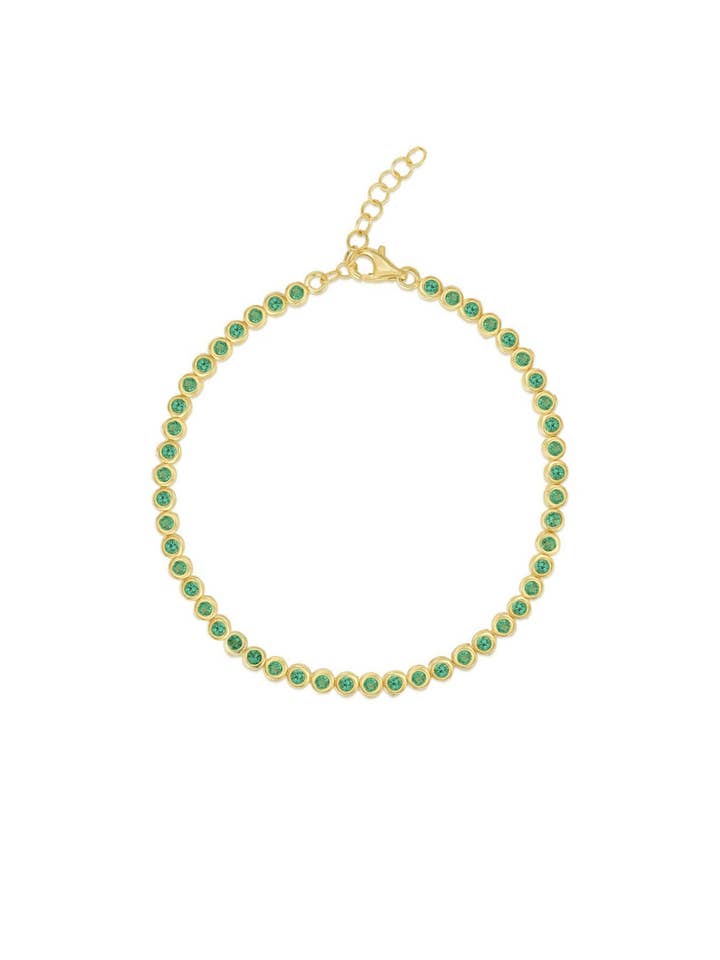 Grünes Tennis-Armband für den Großhandel von ALEXIS DAOUD JEWELRY