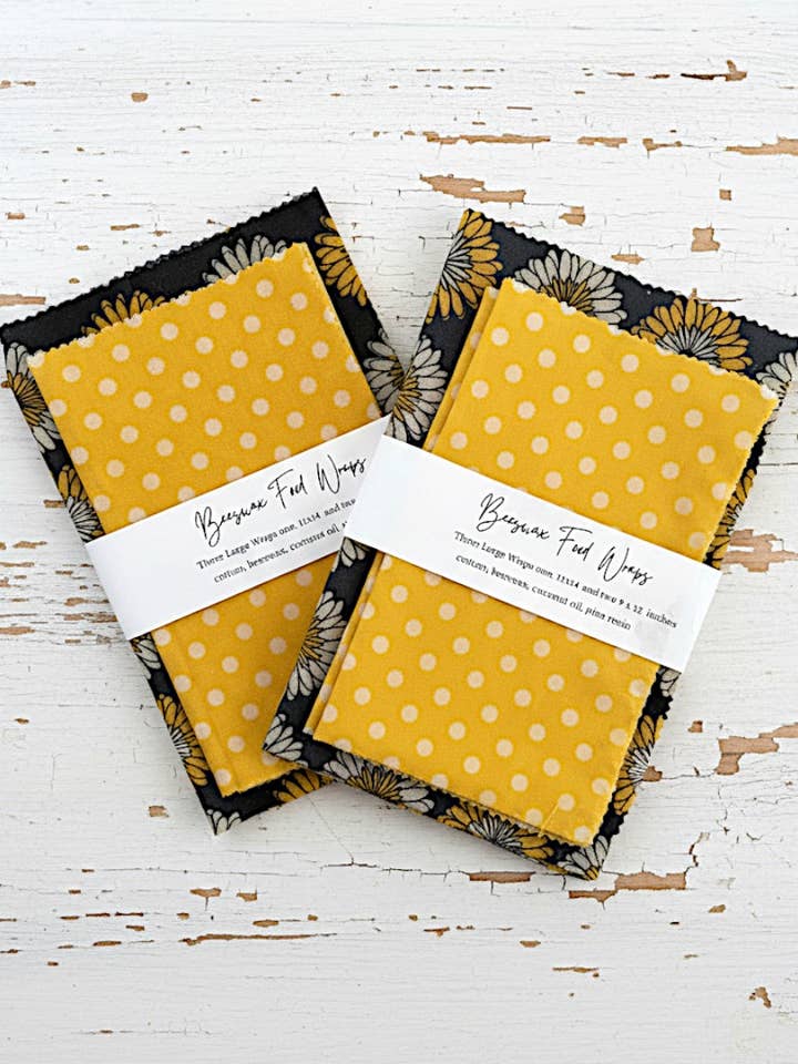 Beeswax Wrap Set of 3 Reusable Food Wraps for wholesale by Butterfly&Bee