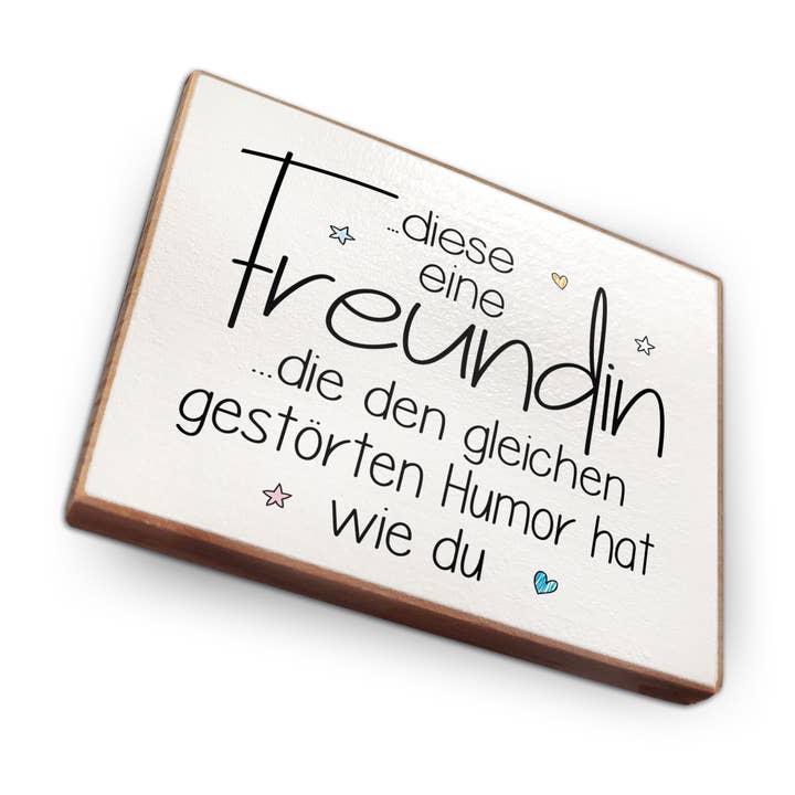 Imán de nevera de madera de haya - Esa amiga para venta al por mayor de wammi