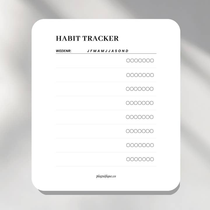 Habit Tracker | Routinekaart - 8,5x10cm voor wholesale door Plagnifique