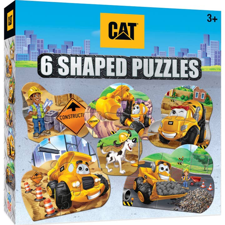CAT - Caterpillar 6-Pack Mini Shaped Jigsaw Puzzles for wholesale by Masterpieces Puzzles