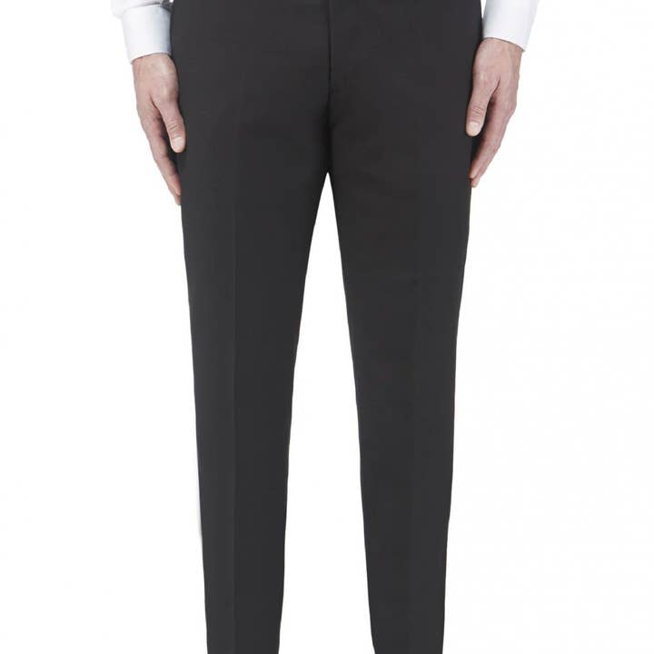 SKOPES Heren Madrid Zwarte Formele Pantalon Maat 30 - 72 voor wholesale door Brooklyn Big & Tall