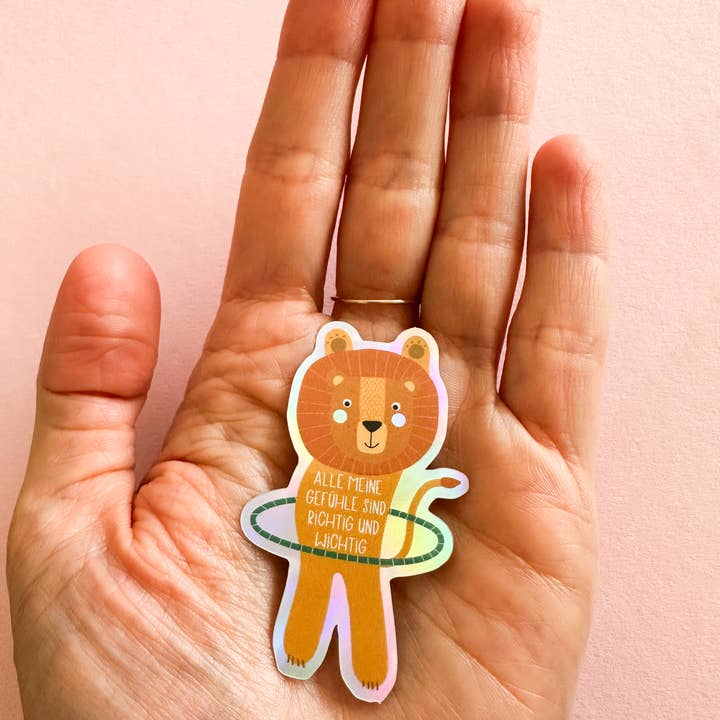 StudioSonna - Wholesale Sticker - Holographic Sticker Lion All My Feelings1