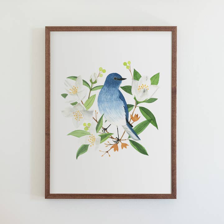 Idaho Mountain Bluebird Tryck för wholesale av 50 States of Beauty