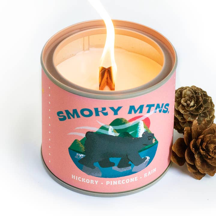 Candle - Smoky Mountain National Park Soy Cackling candle for wholesale by Ello There Outdoors