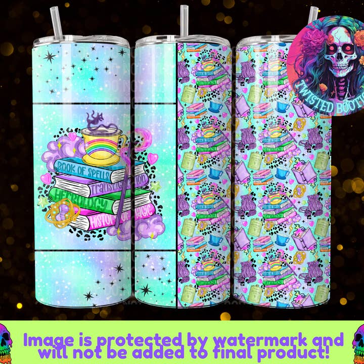 Lisa Frank HP Book Stack Tumbler for wholesale by Twisted Bootique