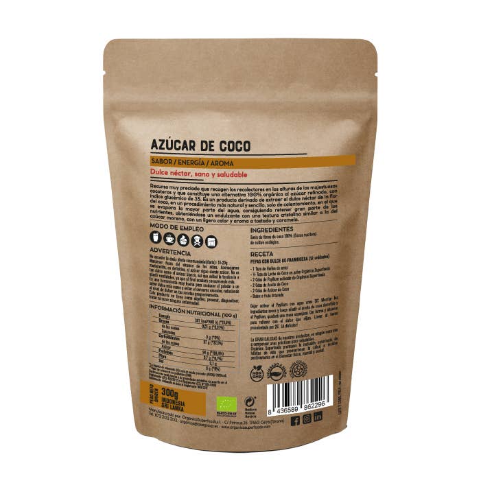 Orgánica Superfoods SL - Wholesale Sugar/Sweetener - Organic coconut sugar - 300g