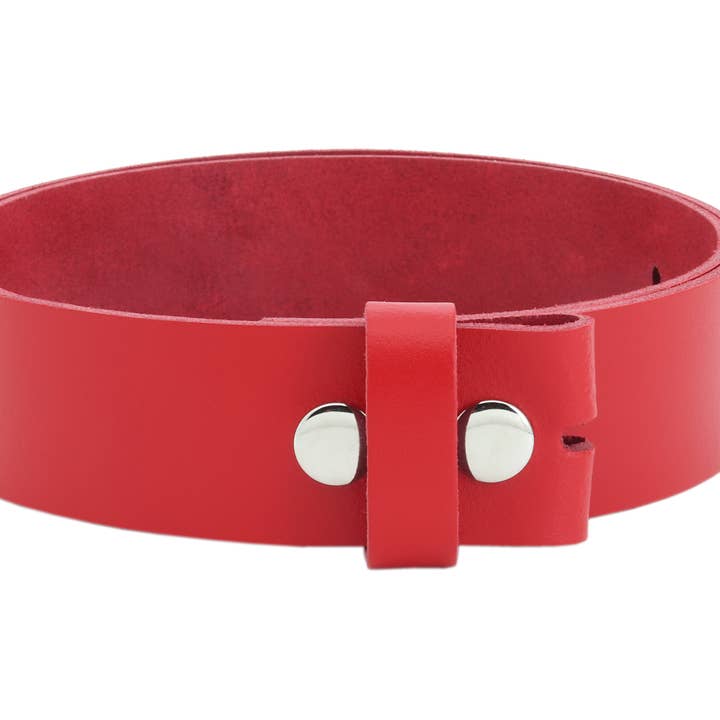Ceinture en cuir véritable 40 mm rouge EH101-SL fabriquée en Allemagne pour la vente par A-Venten GmbH