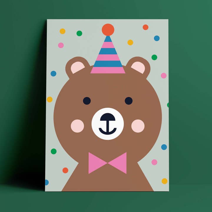 Cartão postal // Urso de confetes por atacado de Designfräulein