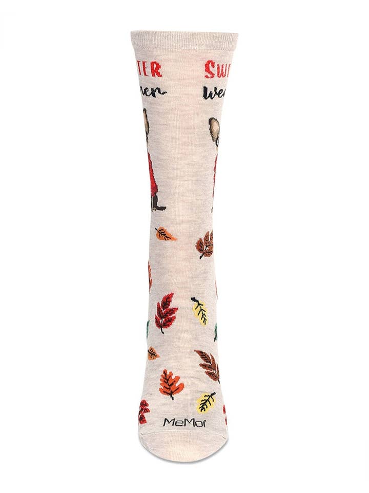 Havregryn Ljung Kvinnors tröja väder bambu Crew Socks för wholesale på Faire1