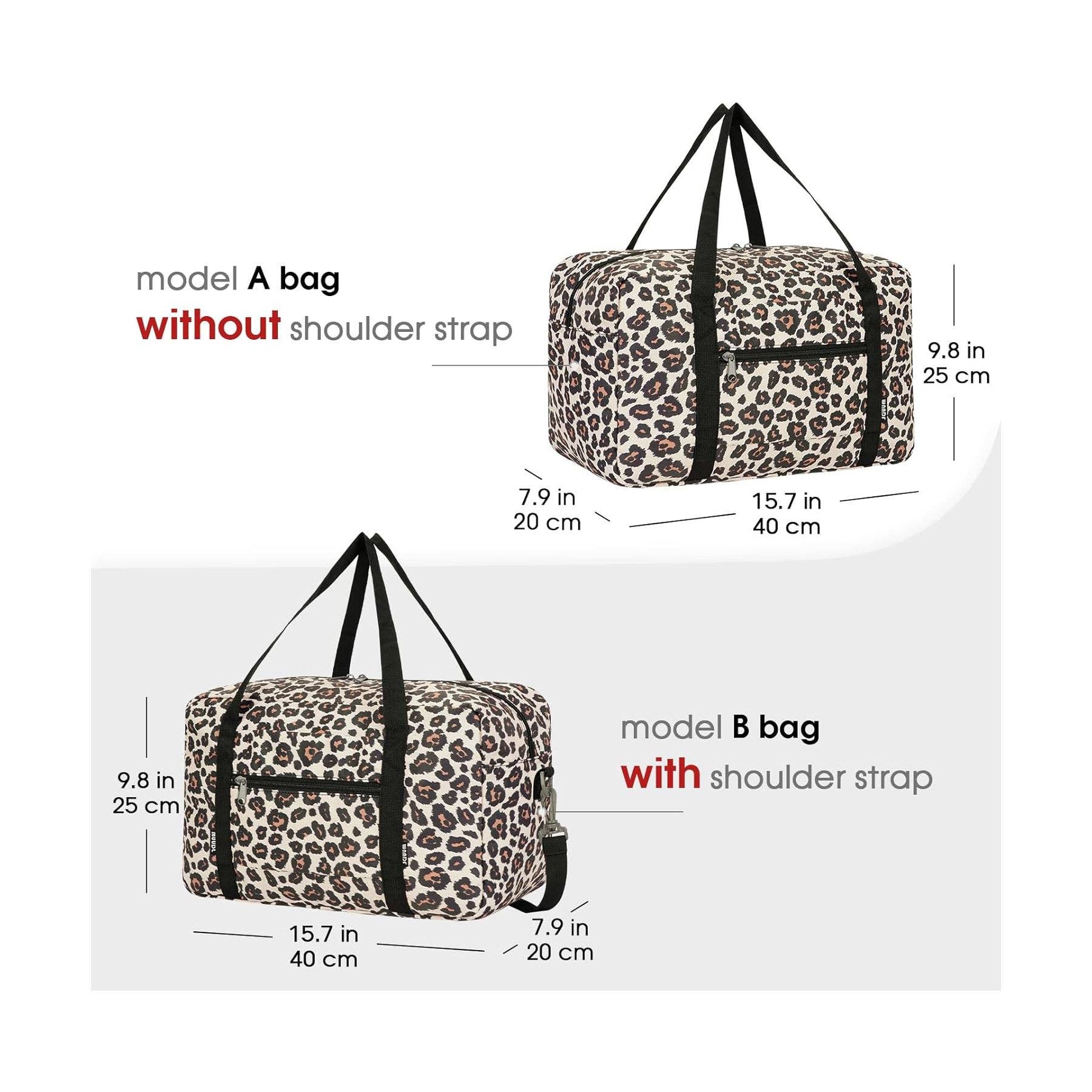 wandf – Saco de viagem - Mulher por atacado – Mala de Viagem Impressa 20L Armazenamento Sob o Assento para Companhias Aéreas16