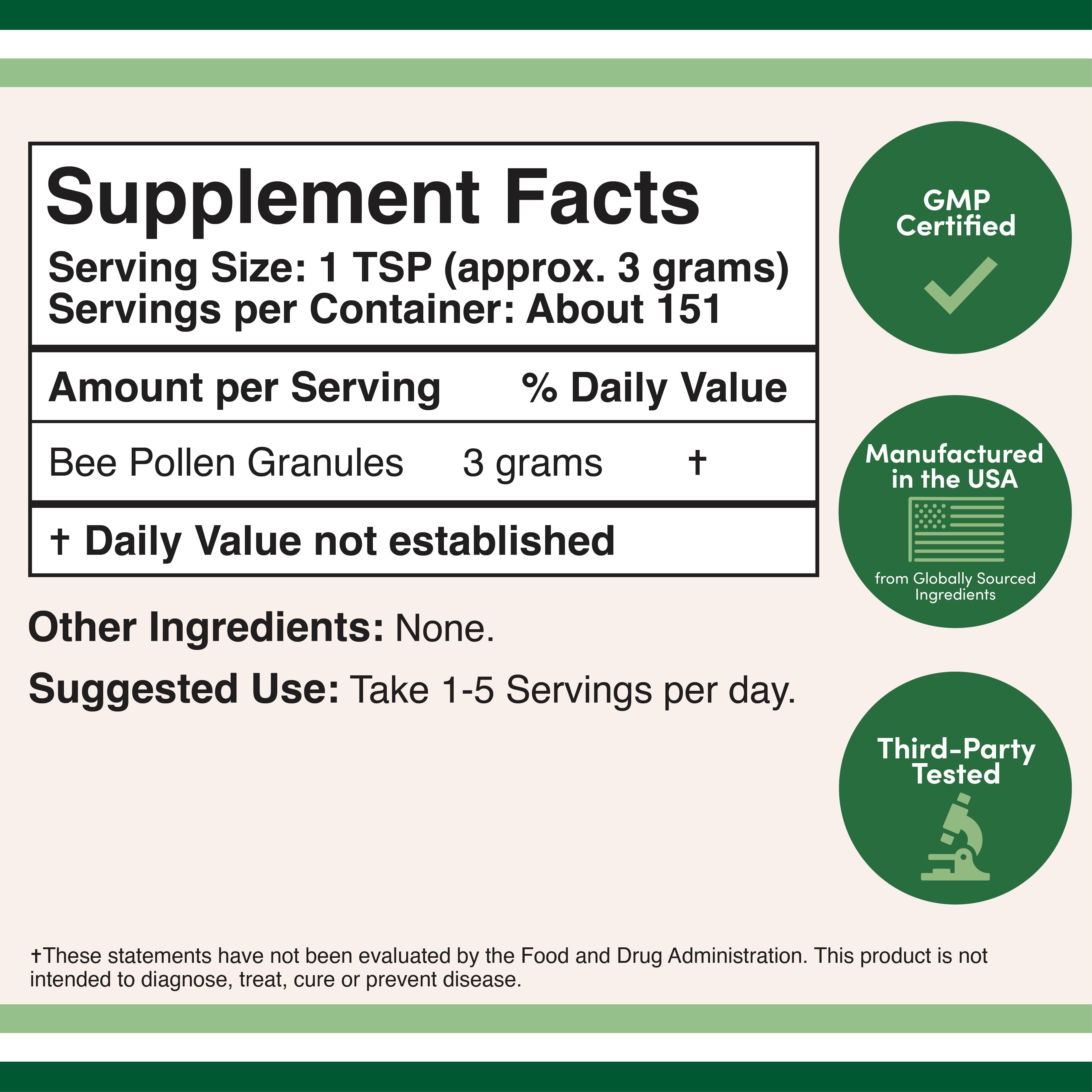 Double Wood Supplements - Wholesale Oral Supplement/Vitamin - Bee Pollen1