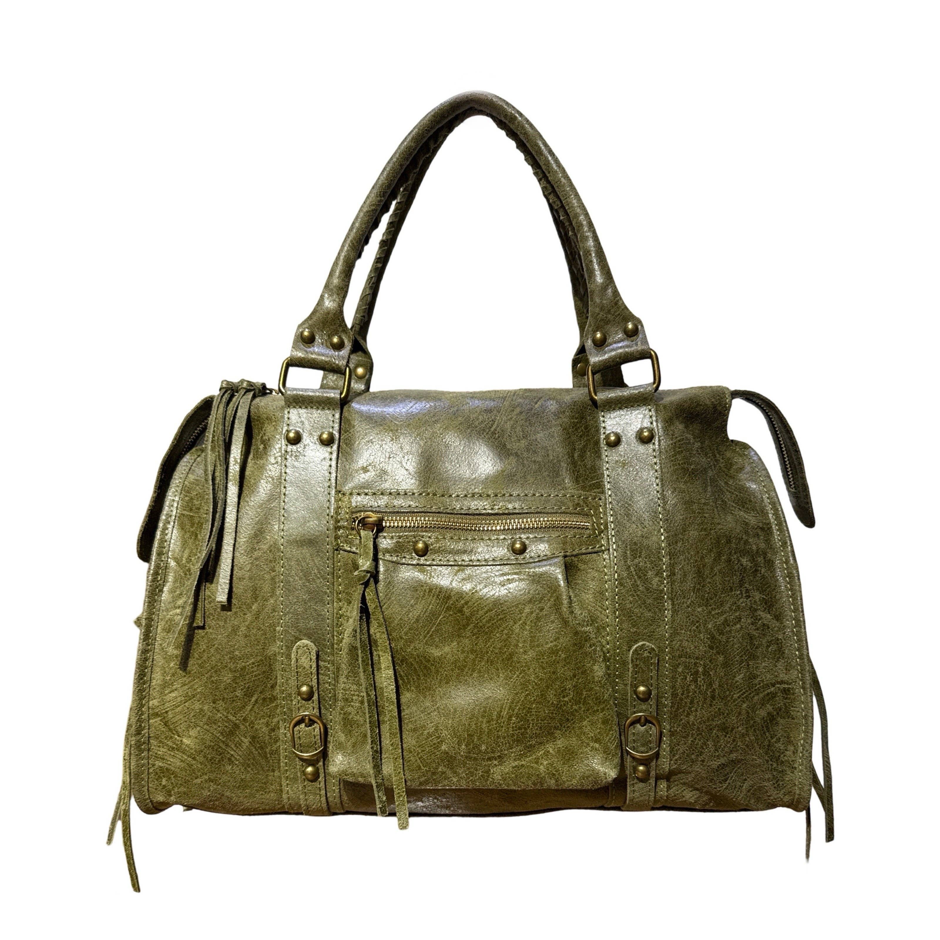 Louisa lee - Wholesale Top Handle Bag - Women's - LARGE CAPUCINE MATTE LEATHER HANDBAG6