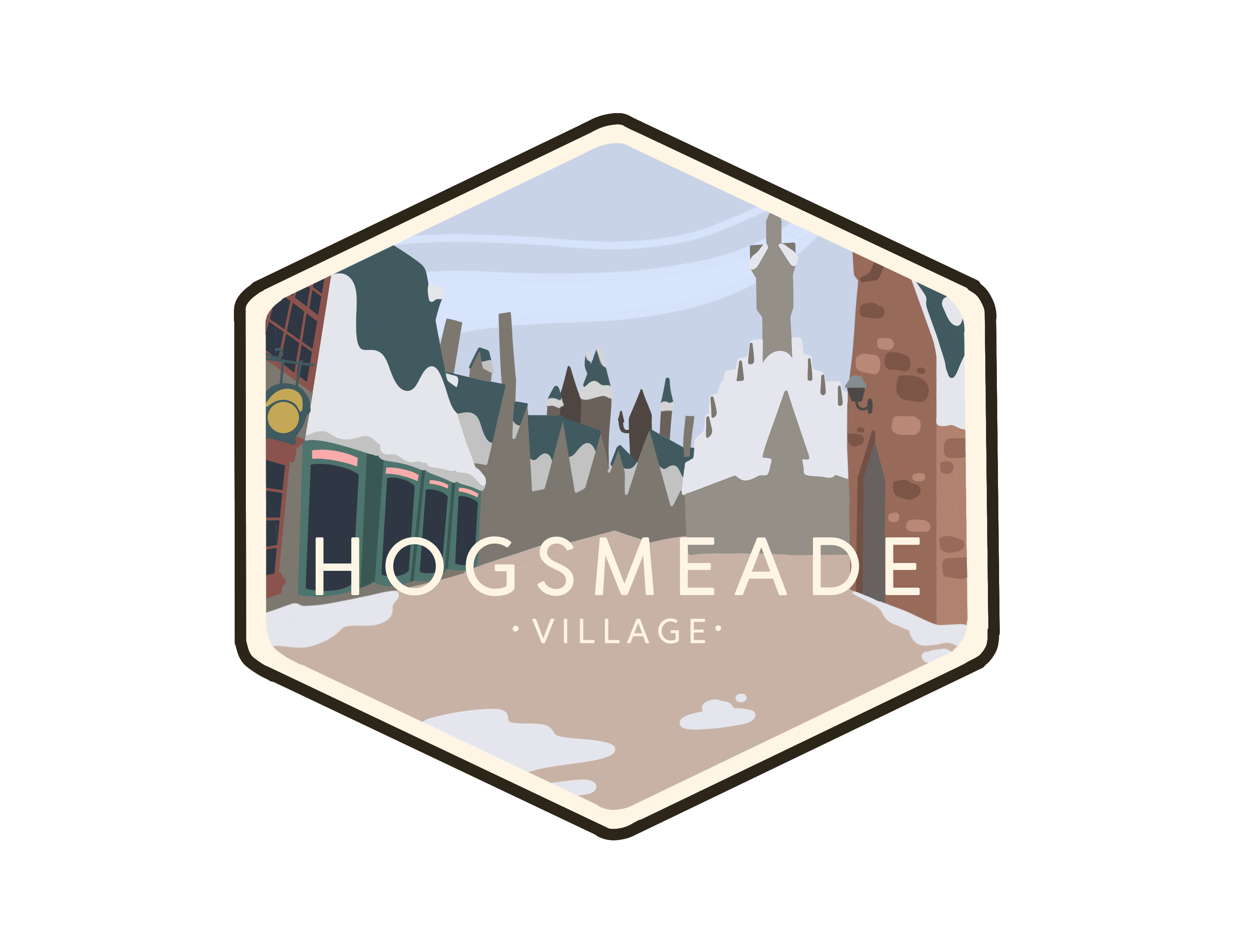 Tess Givnish Artist – wholesale Sticker – Hogsmeade Travel Sticker - Bookish Sticker1
