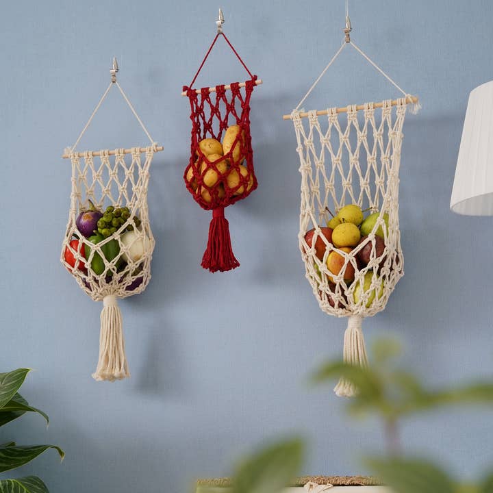 BeanDaikon - Wholesale Kitchen storage/organiser - Macrame Fruit Hanger H076