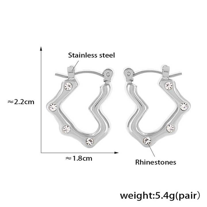 Gemcohub - Wholesale Dangle earrings - 18k Gold Plated Heart-Shaped Imitation Pearl Earrings2