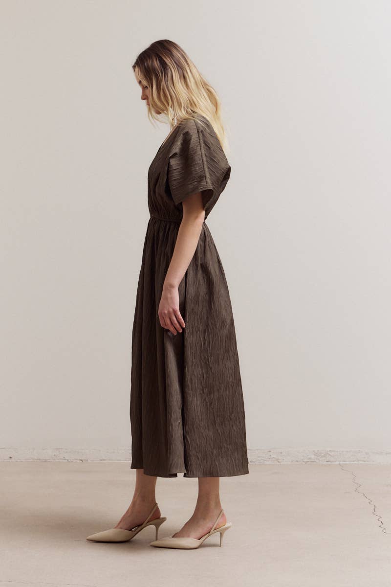 Grade & Gather - Wholesale Dress - Women's - 61206 - BAT WING SHORT SLEEVE DRESS3