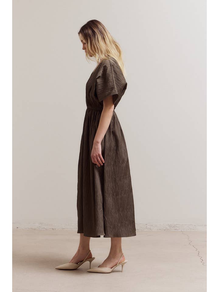 Grade & Gather - Wholesale Dress - Women's - 61206 - BAT WING SHORT SLEEVE DRESS3