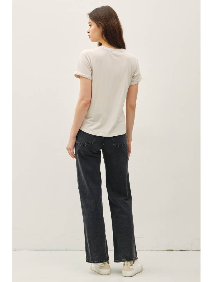 Be Cool - Wholesale T-Shirt - Women's - BOXY CUT TEE W/ ROLL SLEEVE19