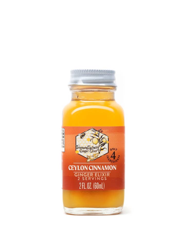 2 fl. oz. Ceylon Cinnamon Ginger Elixir *2021 GFA Winner* for wholesale by ImmuneSchein Ginger Elixirs