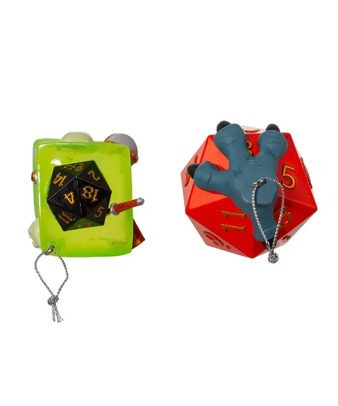 Kurt S. Adler, Inc. - Wholesale Ornament Set - DUNGEONS+DRAGNS DICE/GELATINOUS SET4