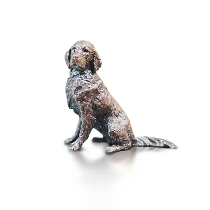 Richard Cooper Bronze - Wholesale Decorative Figurine - Butler & Peach Miniature Bronze Retriever (2087)1
