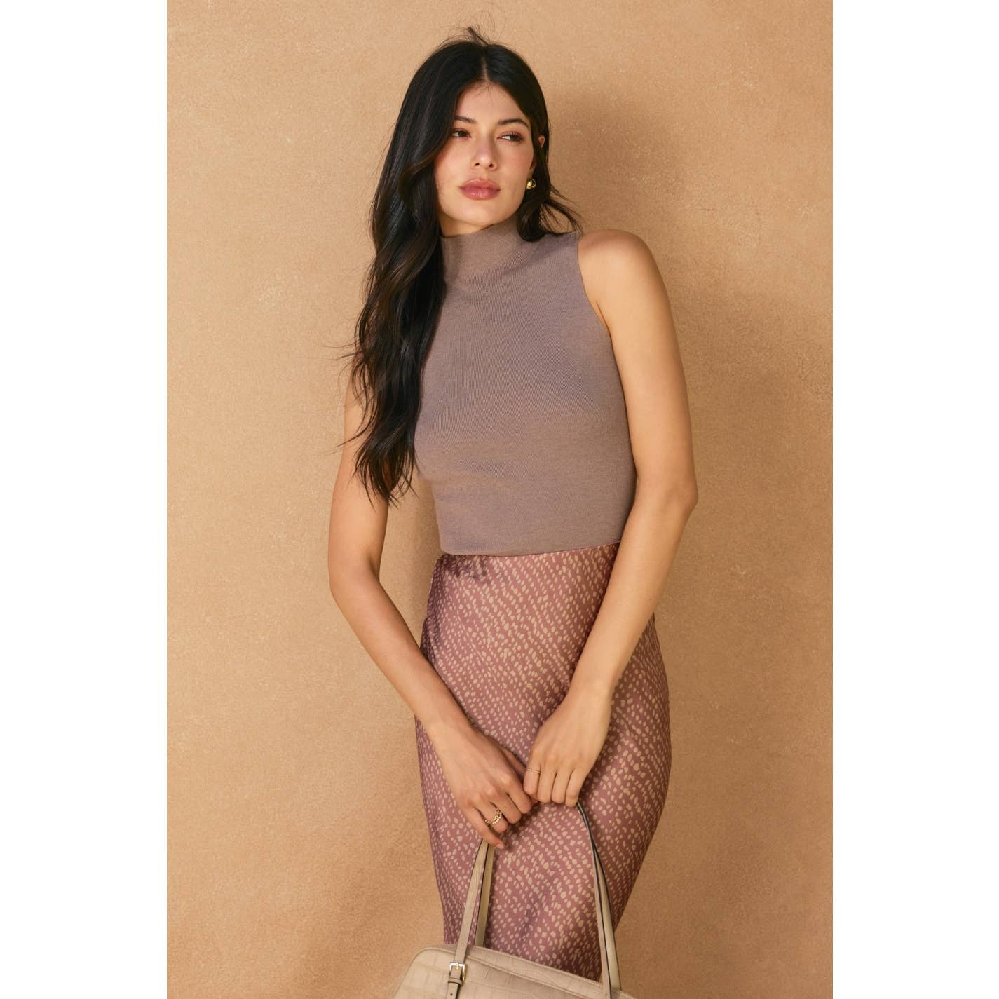 Dress Forum - Wholesale Bodysuit - Women's - FW5874A Turtleneck Tank Knitted Bodysuit19